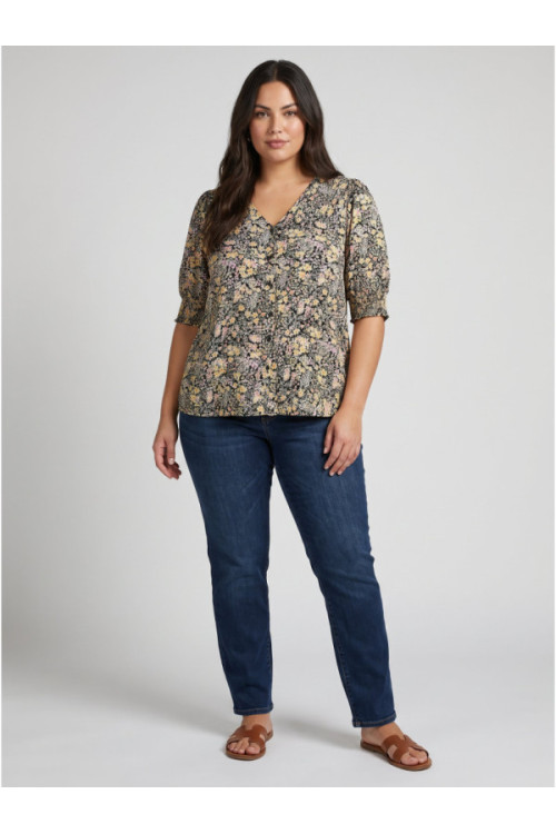 Only ONCFREDERIKKE SS V-NECK Top