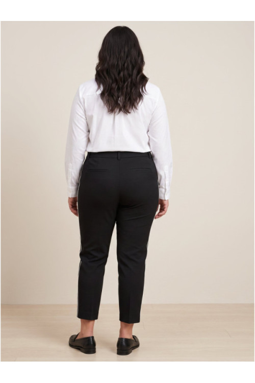 Vero Moda VMLEAH MR CLASSIC PIPING Pants, black