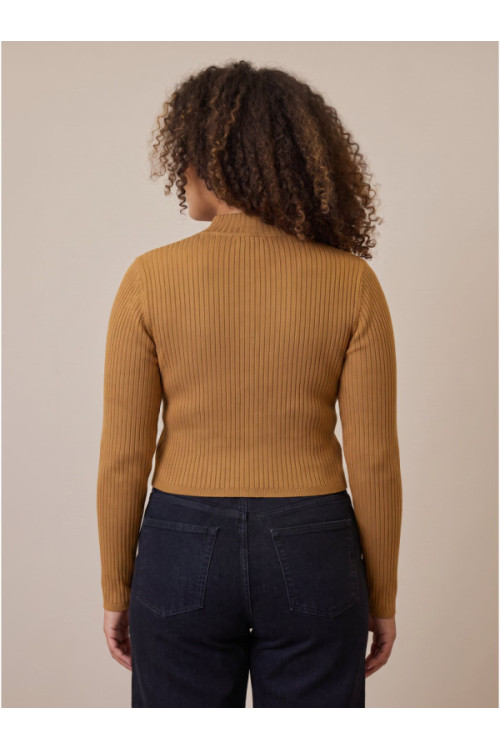 Only ONLRIE MEDDI ZL L/S ZIPPER Свитер, цвет: коричневый
