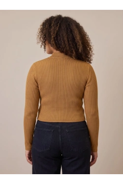Only ONLRIE MEDDI ZL L/S ZIPPER Свитер, цвет: коричневый