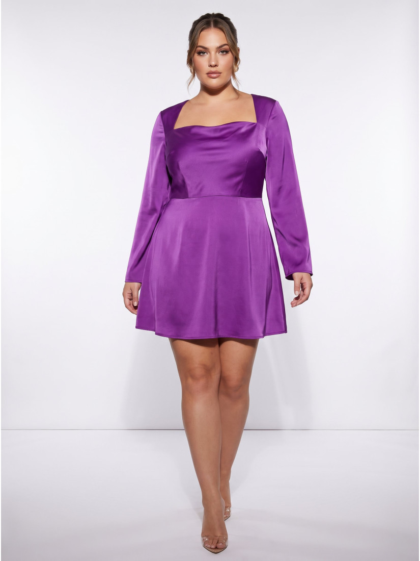 SOMETHINGNEW Платье Dahlia, цвет: фиолетовый