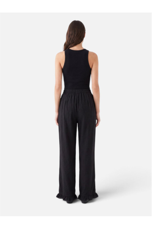 PIECES PCSARAH FRILL Pants, black