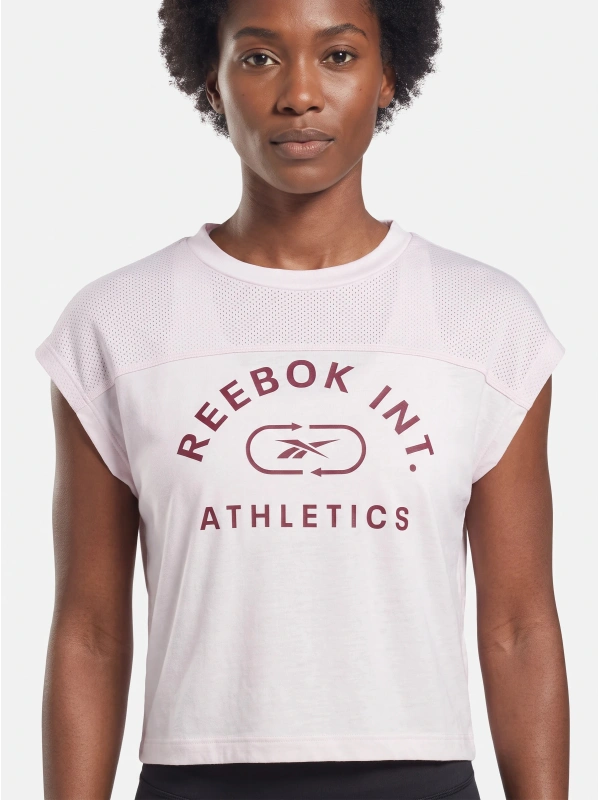 REEBOK Sporta T-krekls, krāsa: rozā
