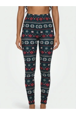 hunkemoller Legingi Velours Fairisle, krāsa: zaļa