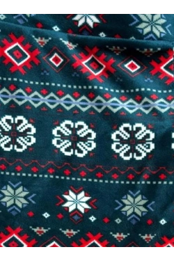 hunkemoller Legingi Velours Fairisle, krāsa: zaļa